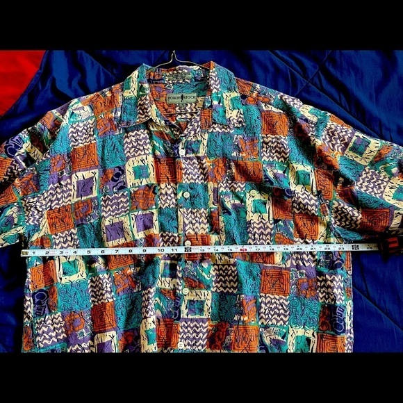 Vintage 1990s Robert Stock Button-Down Party Shirt - Picture 2 of 6
